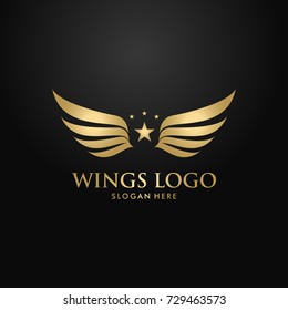 the wings logo simple modern illustration