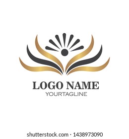 wings logo symbol icon vector illustration template