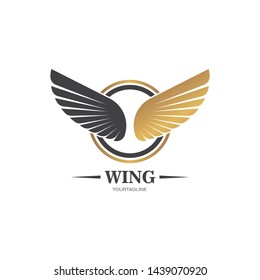 wings logo symbol icon vector illustration template