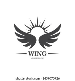 wings logo symbol icon vector illustration template