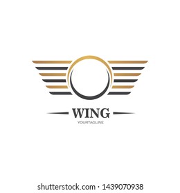 wings logo symbol icon vector illustration template