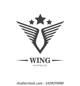 wings logo symbol icon vector illustration template