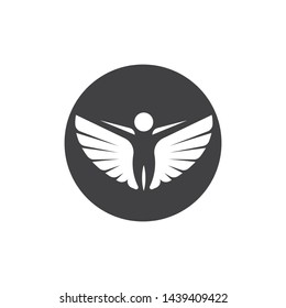 wings logo symbol icon vector illustration template