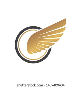 wings logo symbol icon vector illustration template