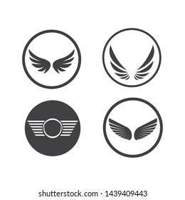 wings logo symbol icon vector illustration template