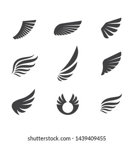 wings logo symbol icon vector illustration template