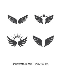 wings logo symbol icon vector illustration template