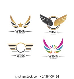 wings logo symbol icon vector illustration template