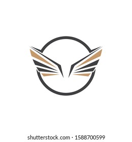 wings logo symbol icon vector illustration template