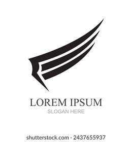 wings logo symbol icon vector illustration template