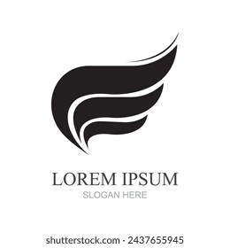 wings logo symbol icon vector illustration template