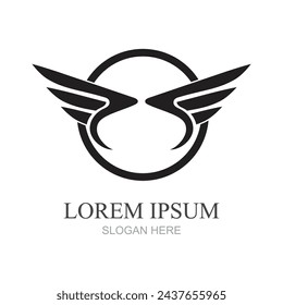 wings logo symbol icon vector illustration template