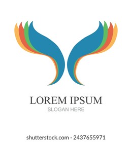 wings logo symbol icon vector illustration template