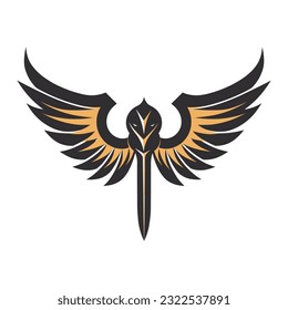 wings logo symbols vector clip art illustration