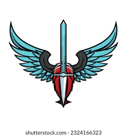 wings logo symbols vector clip art illustration