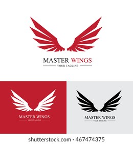 Wings logo template.