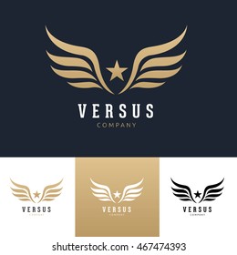 Wings logo template.