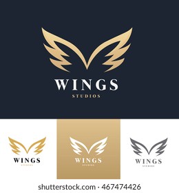 Wings logo template.