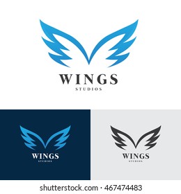 Wings logo template.
