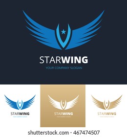 Wings logo template.