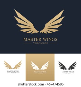 Wings logo template.