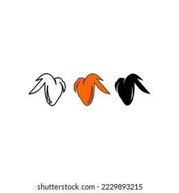 wings logo template, Suitable for restaurant and cafe logo