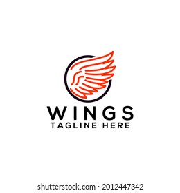 Wings logo template vector. Wings logo concept