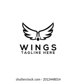 Wings logo template vector. Wings logo concept
