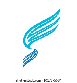 Wings logo template vector icon design