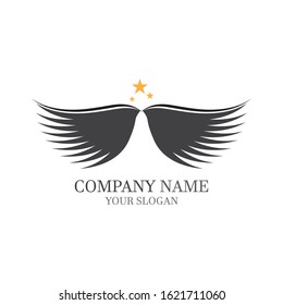 Wings Logo Template vector icon logo design