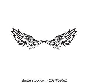 wings logo template vector isolated on white