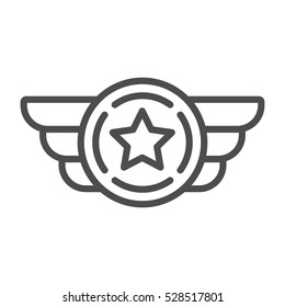 Wings logo, user personal badge, wing based icon, company brand or logotype. Isolated vector illustration.