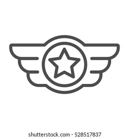 Wings logo, user personal badge, wing based icon, company brand or logotype. Isolated vector illustration.