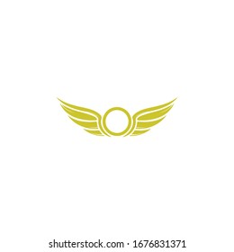 Wings logo vector design. Aviation logo concept.