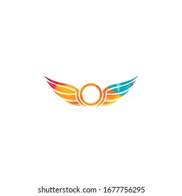 Wings logo vector design. Aviation logo concept.