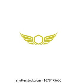 Wings logo vector design. Aviation logo concept.