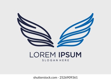 Wings logo vector design inspiration with creative idea
