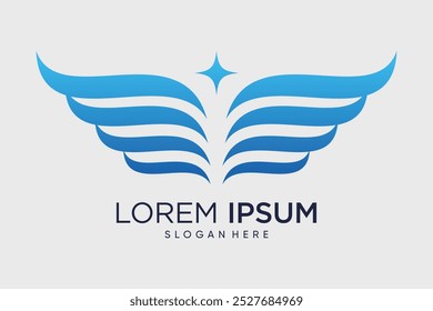 Wings logo vector design inspiration with creative idea