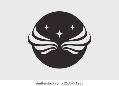 Inspiración de diseño de Vector de logotipo de alas con idea creativa