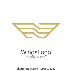 wings logo vector design template
