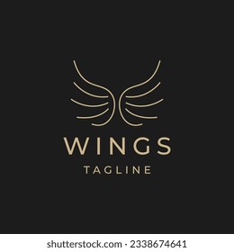 Wings logo vector icon design template
