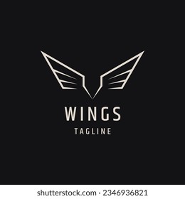 Plantilla de diseño de iconos vectoriales del logotipo de Wings