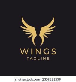 Wings logo vector icon design template