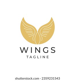 Wing Logo, Vektorsymbol-Design-Vorlage