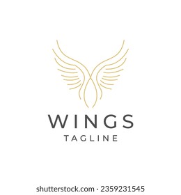 Wings logo vector icon design template