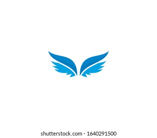 Wings logo vector icon fly 