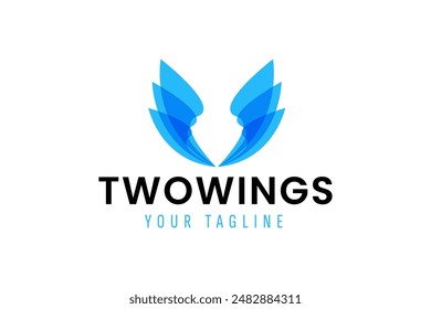 wings logo vector icon illustration