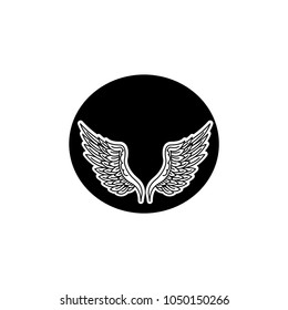 Wings logo vector ( icon, sign, graphic, illustration, symbol), eagle wing brand.