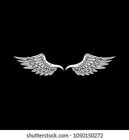 Wings logo vector ( icon, sign, graphic, illustration, symbol), eagle wing brand.