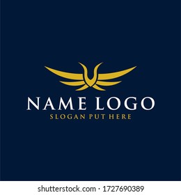 Vector del logotipo de las alas (icono, signo, gráfico, ilustración, símbolo), marca del ala del águila.